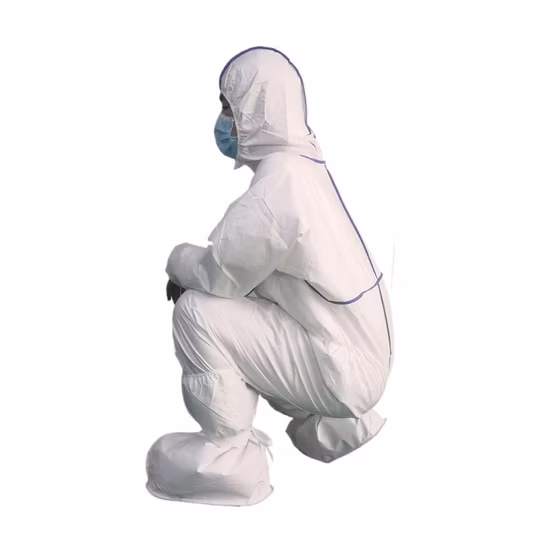 Disposable Non Woven Sterile Laminated Garment Hooded Coverall