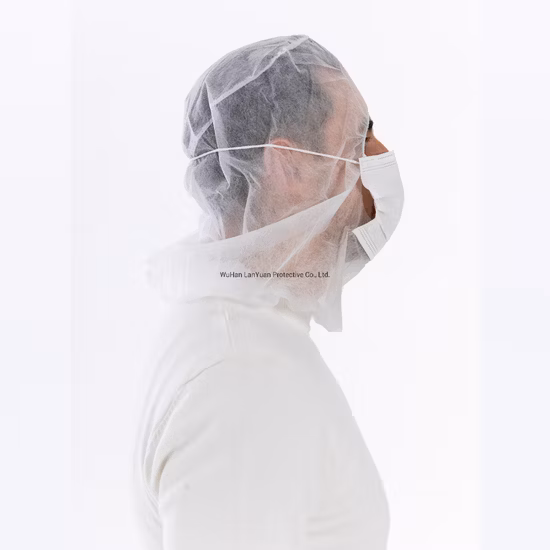 Medical/Surgical/Protective/Operation/Space/ Surgeon Cap/ Round Cap, Disposable Non-Woven Hood with Face Mask, Disposable Astronaut Cap