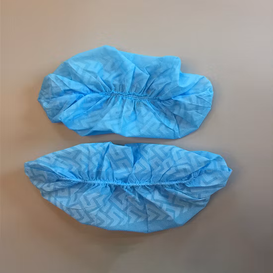 High Quality Mass Production Customized OEM Good Quality Disposable Machine Made 16*40cm PP Blue Shoe Cover